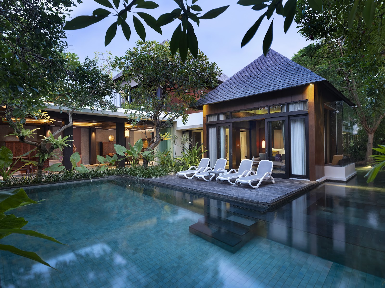 The Anvaya Beach Resort pool, one of the best family friendly hotels in Kuta