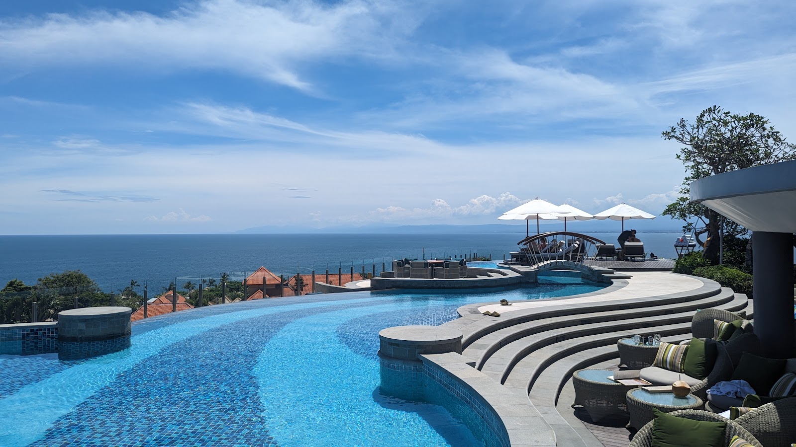 AYANA Resort Bali clifftop pool, a family friendly hotel in Jimbaran