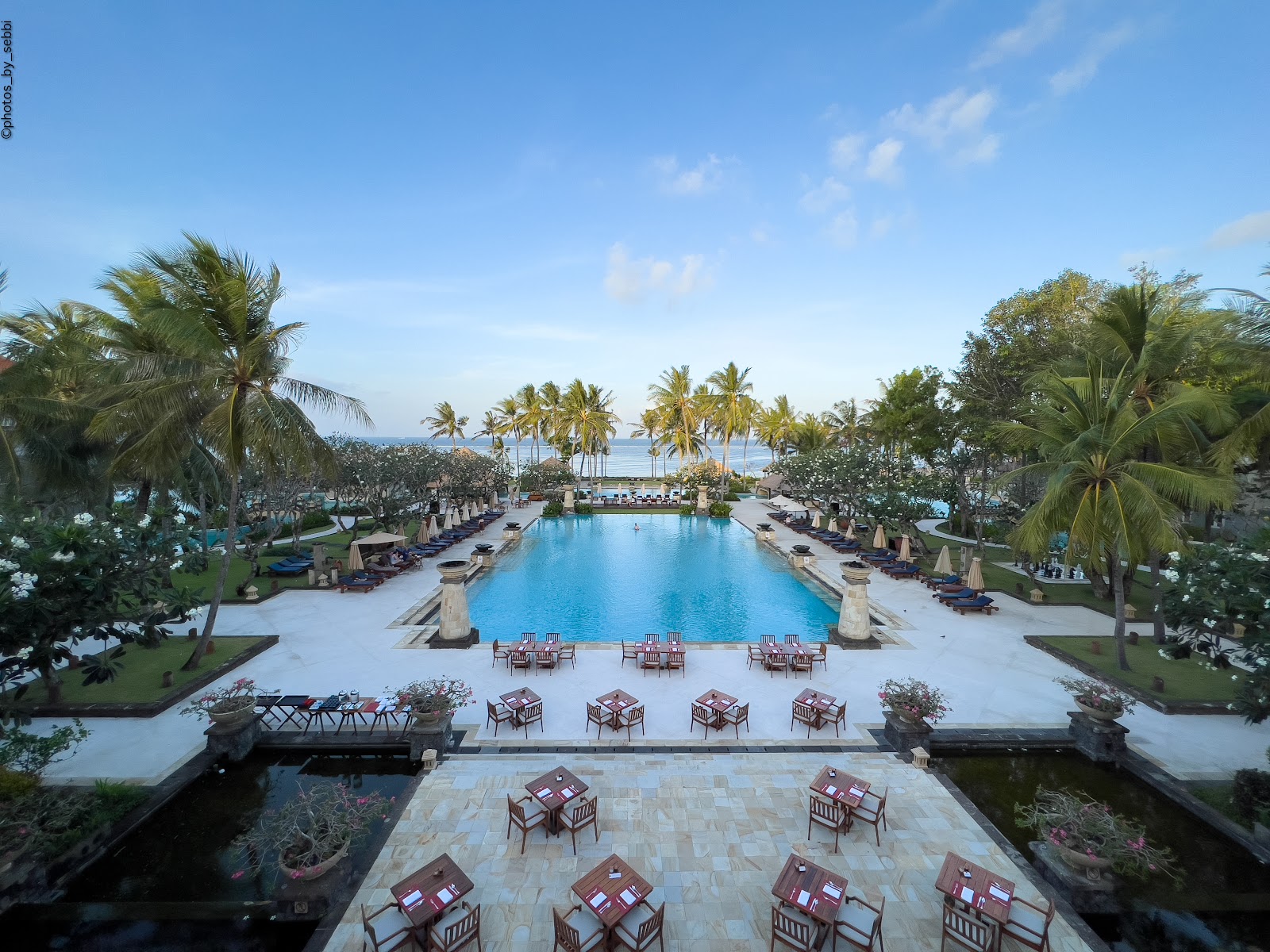 Conrad Bali long pool, one of the best family friendly hotels in Nusa Dua