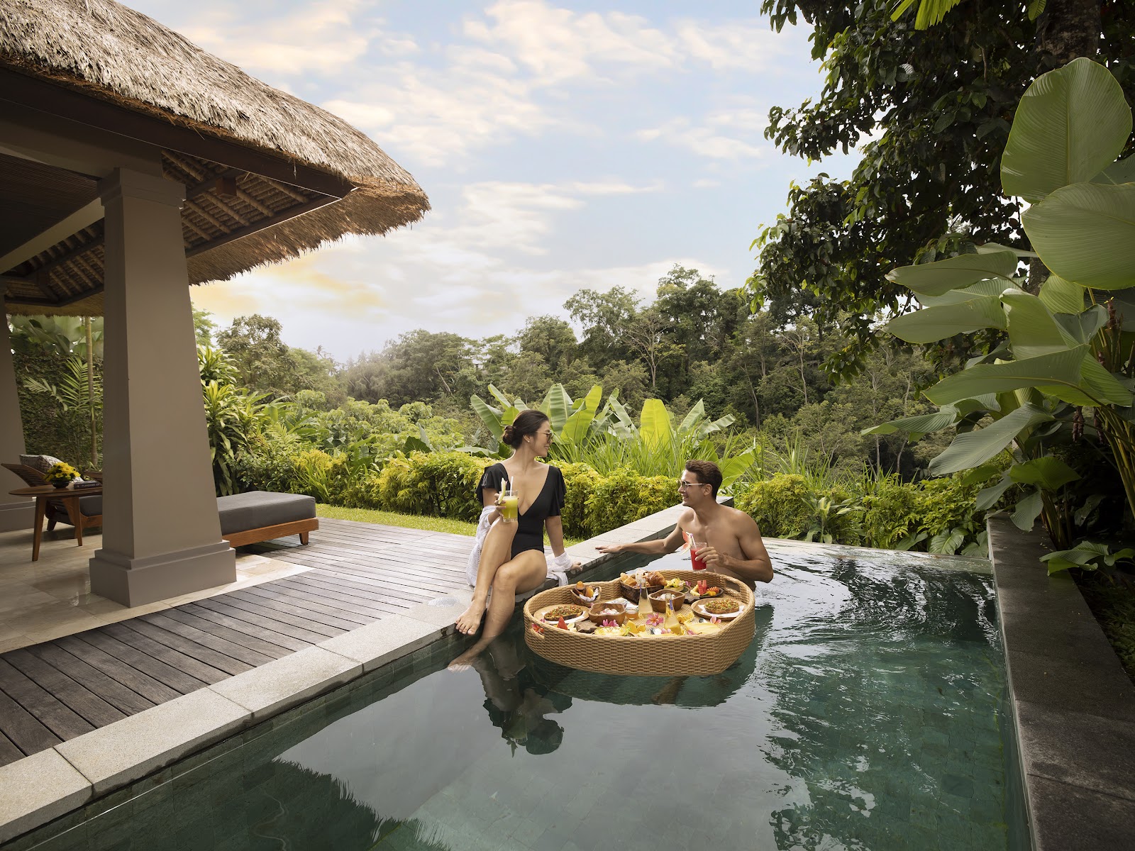 Maya Ubud riverside pool, a family friendly hotel in Ubud