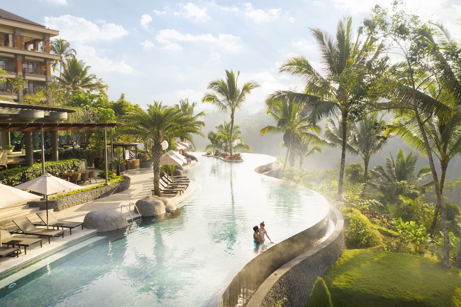 Padma Resort Ubud infinity pool, one of the best family friendly hotels in Ubud