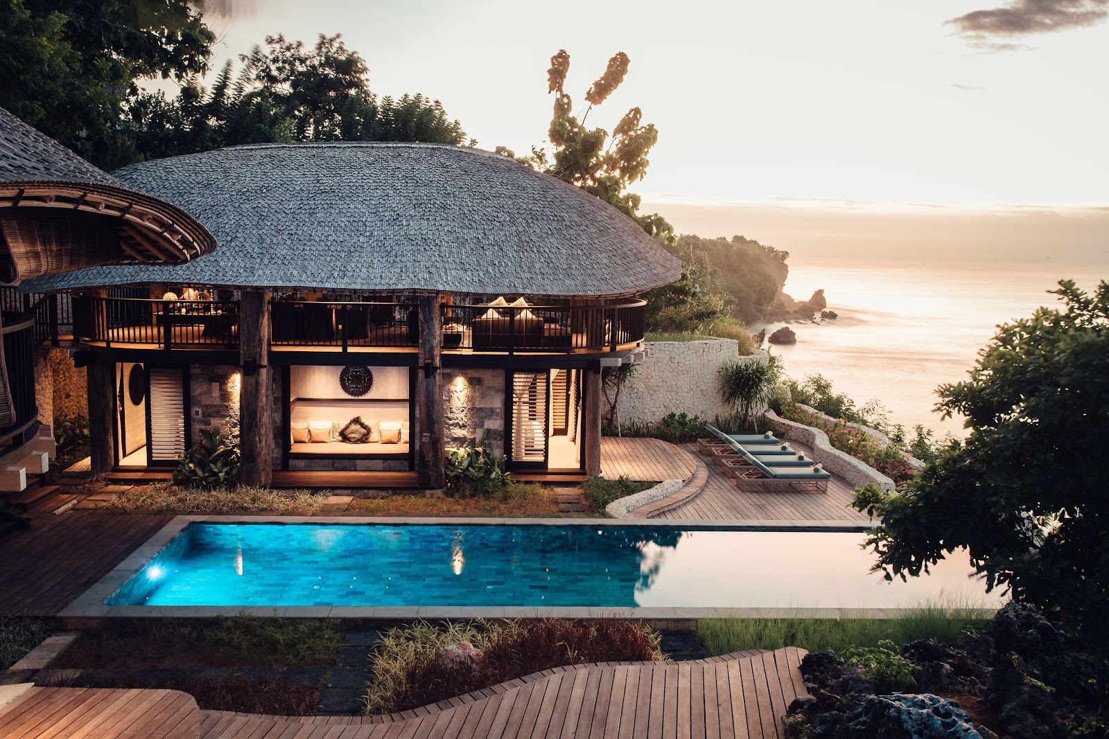 Suarga Padang Padang villa pool with ocean views