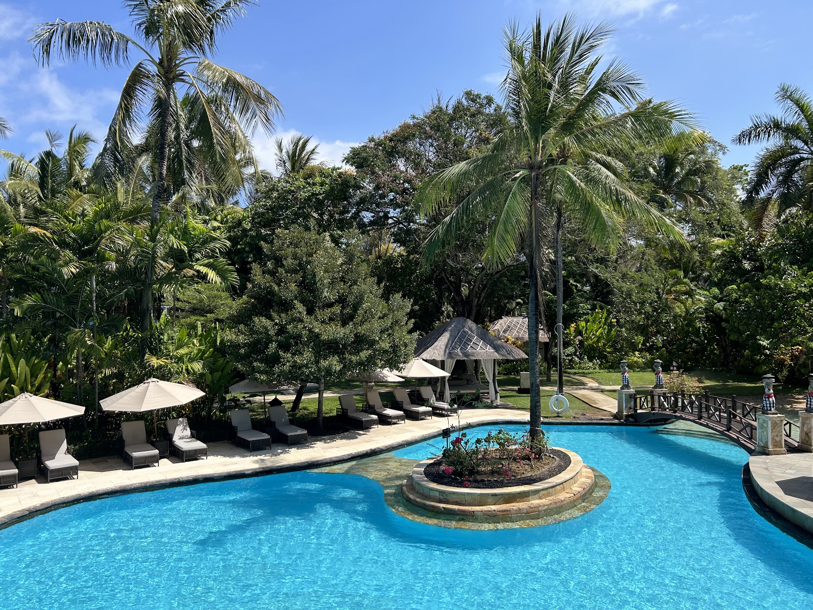 The Laguna Nusa Dua lagoon pool, one of the best family friendly hotels in Nusa Dua